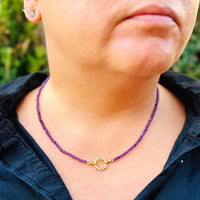 Strung Together Amethyst Beaded Necklace - 14k gold filled | Little Rock Collection necklace Amanda K Lockrow