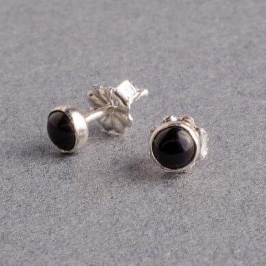 Black Onyx Gemdrop 4mm Stud Earrings | Petite Collection earrings Amanda K Lockrow