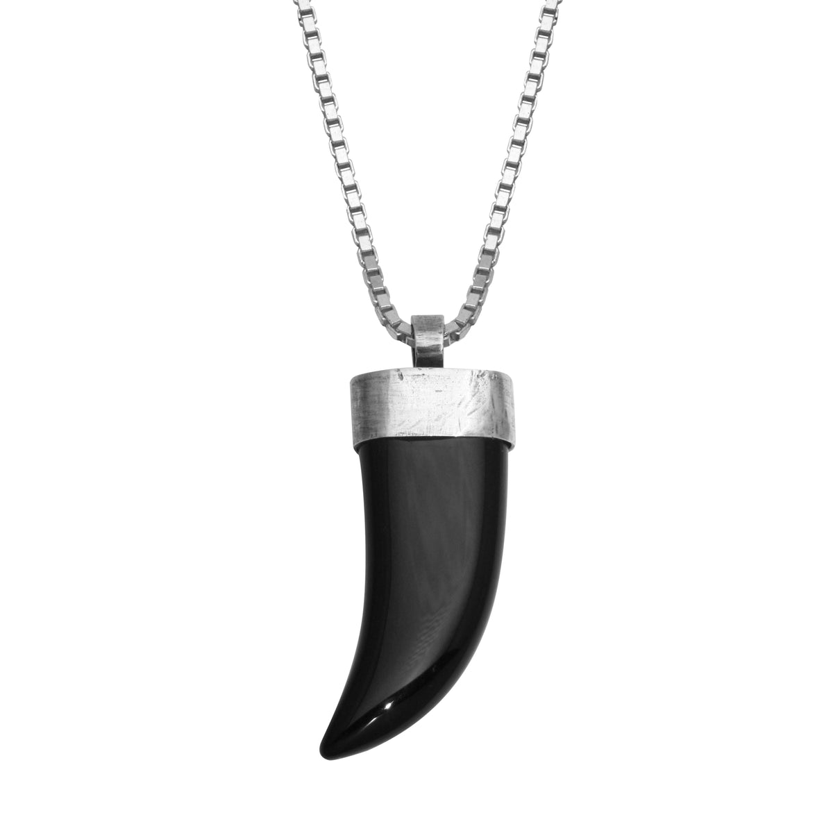 Black onyx talon necklace | sterling silver necklace Amanda K Lockrow