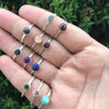 Seraphinite Gemdrop 6mm Stacking Ring - sterling silver | Petite Collection ring Amanda K Lockrow
