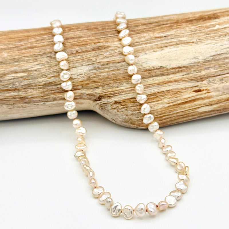 Strung Together Keshi Pearl Beaded Necklace - 14k gold filled | Little Rock Collection necklace Amanda K Lockrow