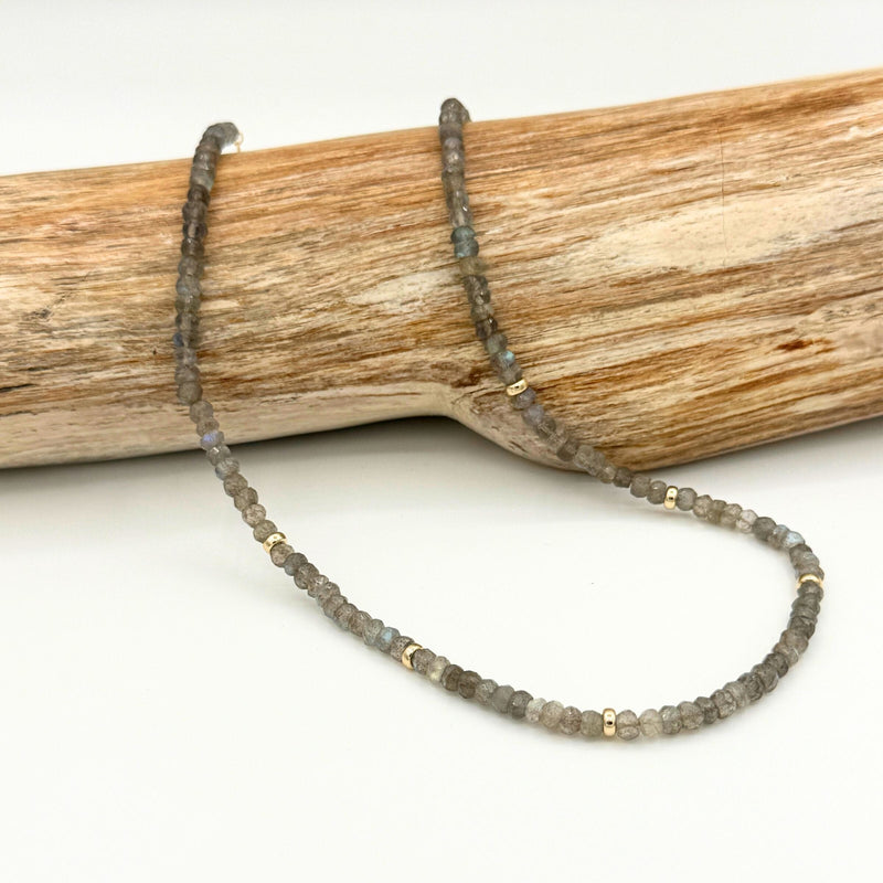 Strung Together Labradorite Necklace - 14k gold filled | Little Rock Collection necklace Amanda K Lockrow