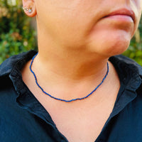 Strung Together Lapis Lazuli Beaded Necklace - 14k gold filled | Little Rock Collection necklace Amanda K Lockrow