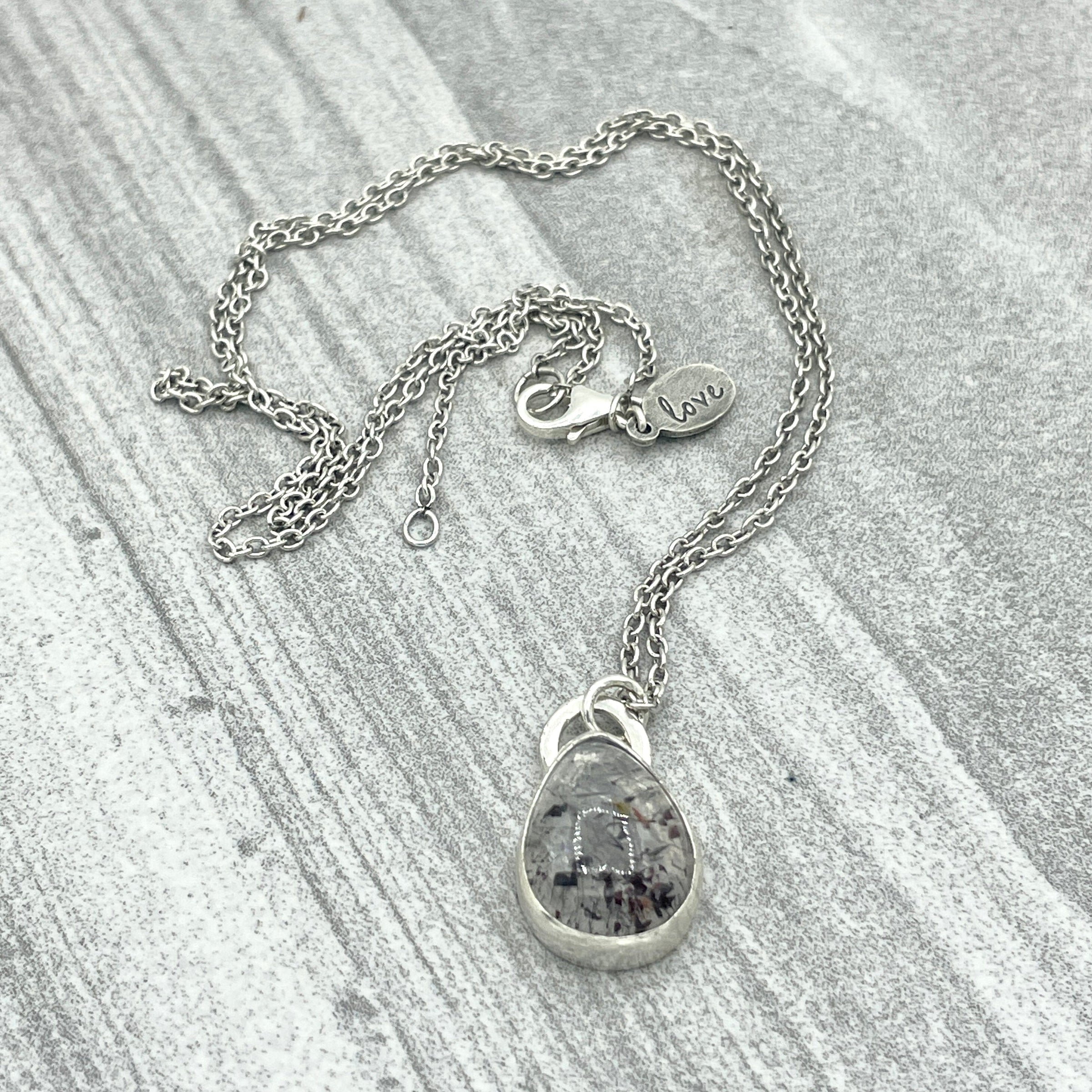 Lepidocrocite in Quartz Necklace - sterling silver | Aislinn Collection necklace Amanda K Lockrow
