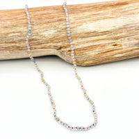 Strung Together Morganite and Aquamarine Beaded Necklace - 14k gold filled | Little Rock Collection