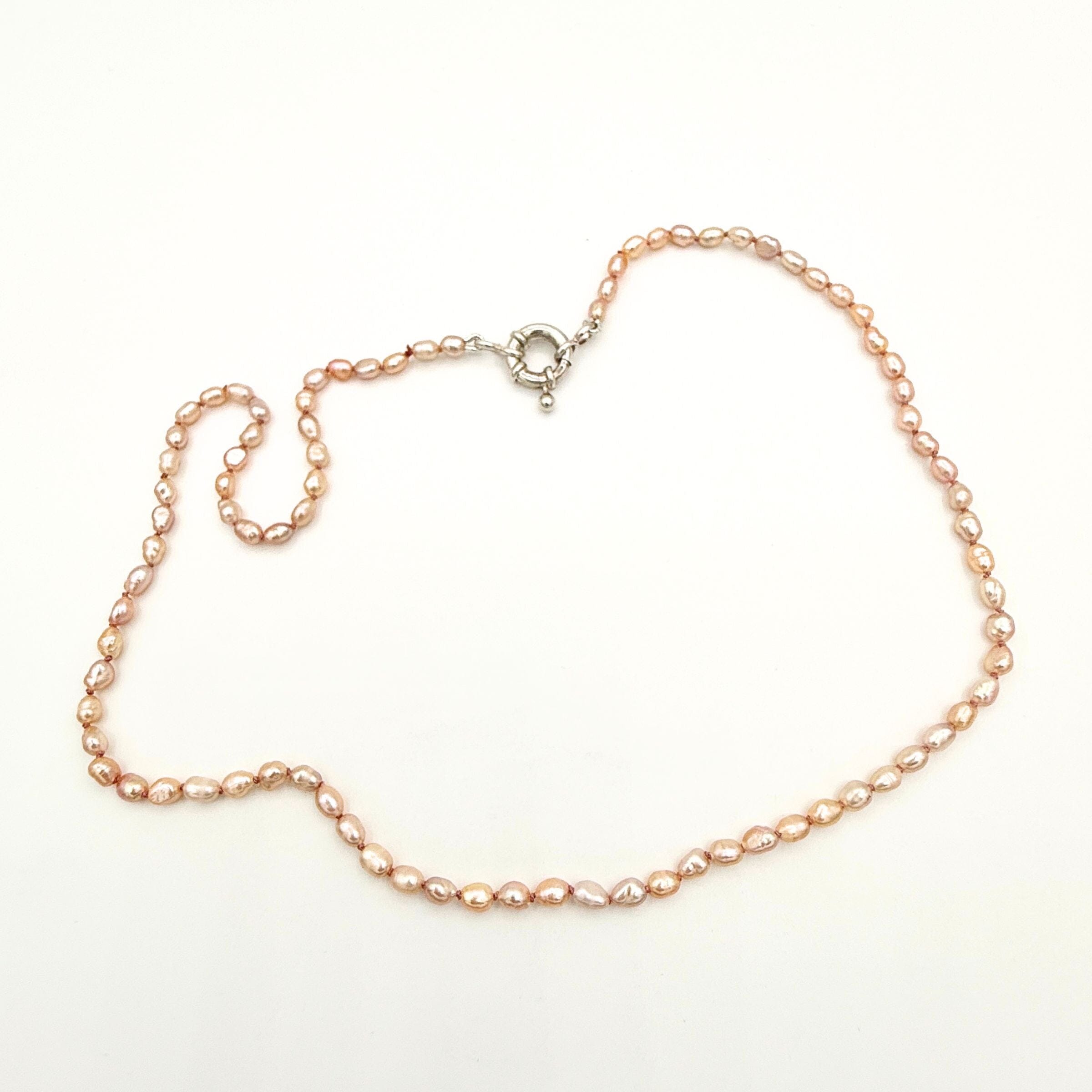 Strung Together Pink Pearl Beaded Necklace - sterling silver | Little Rock Collection necklace Amanda K Lockrow