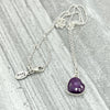 Pink Sapphire Rosecut Heart Necklace - sterling silver | Stone Love Collection necklace Amanda K Lockrow