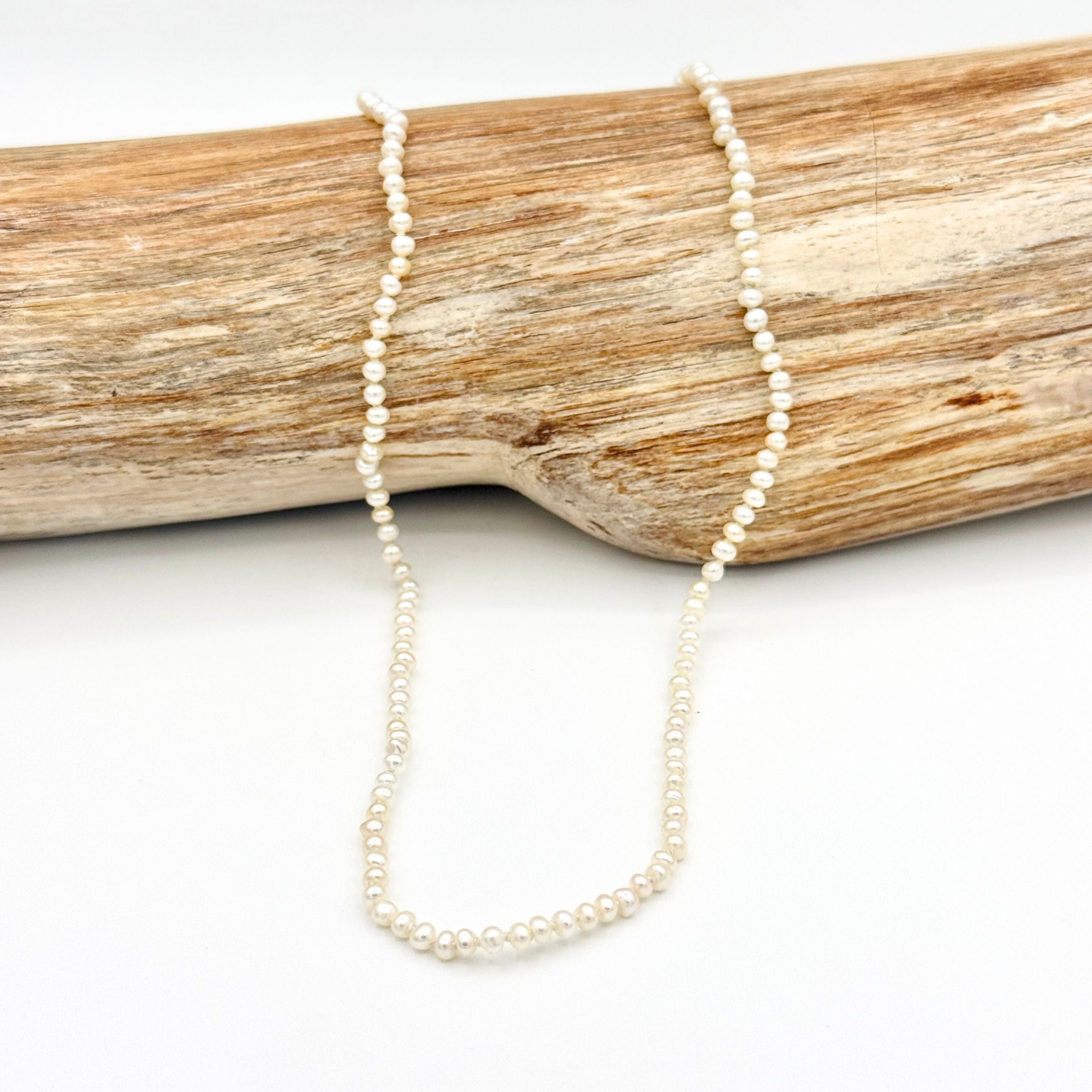Strung Together Pearl Beaded Necklace - 14k gold filled | Little Rock Collection