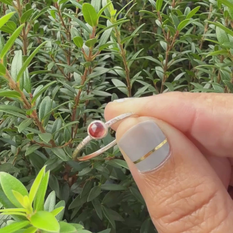 Oregon Sunstone Rosecut Stacking Ring - 14k gold | size 7.5| Fine Collection