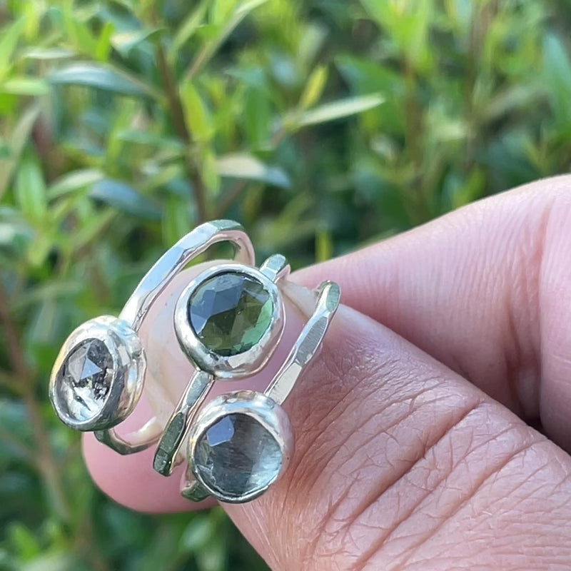 Rose Cut Herkimer Diamond Ring - sterling silver | Stone Love