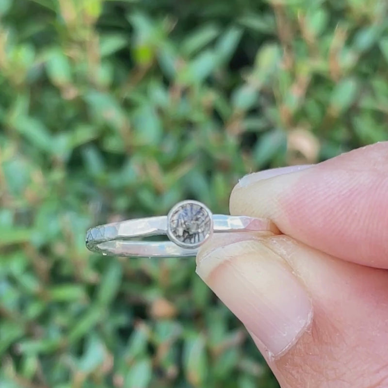 tourmalinated quartz stacking ring video