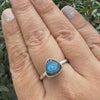 Third Eye Small Labradorite Triangle Ring - sterling silver | Talisman Collection