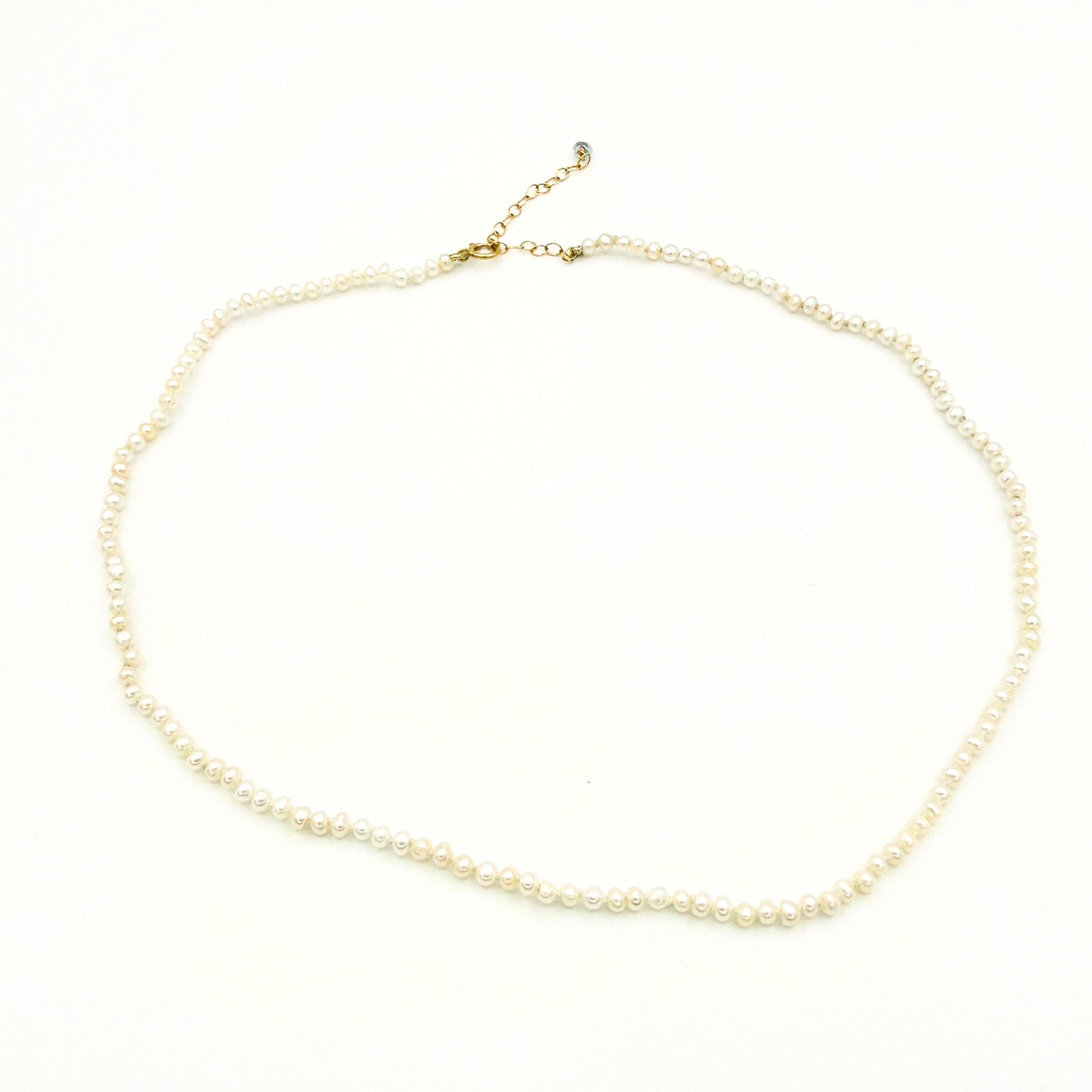 Strung Together Pearl Beaded Necklace - 14k gold filled | Little Rock Collection necklace Amanda K Lockrow