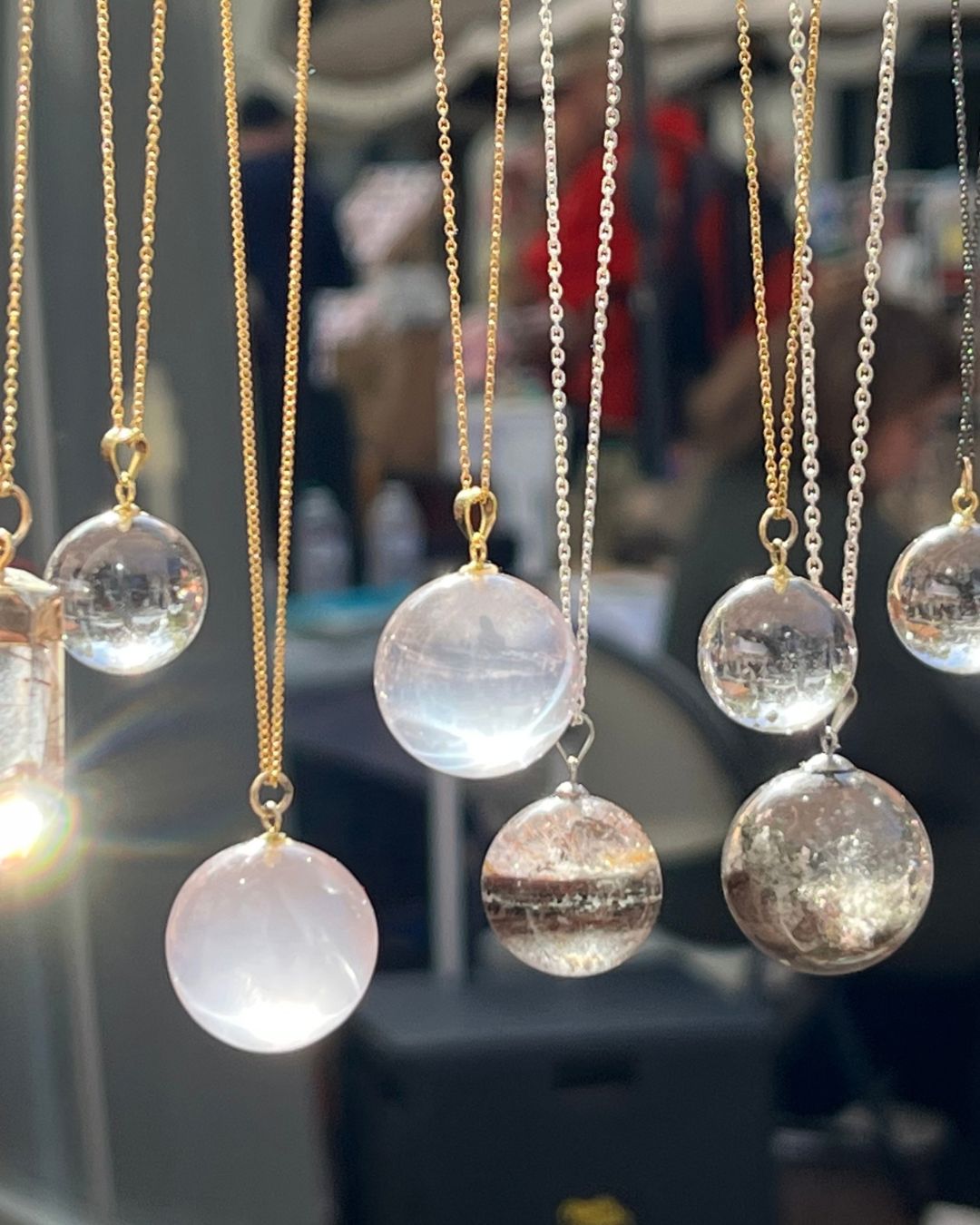 Star Rose Quartz Sphere Necklace - silver or gold filled | Aislinn Collection necklace Amanda K Lockrow