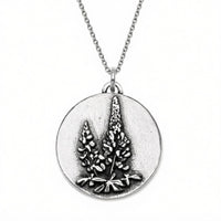 Lupine Flower Amethyst and Sapphire Necklace - sterling silver and 14k gold filled | Talisman Collection necklace Amanda K Lockrow