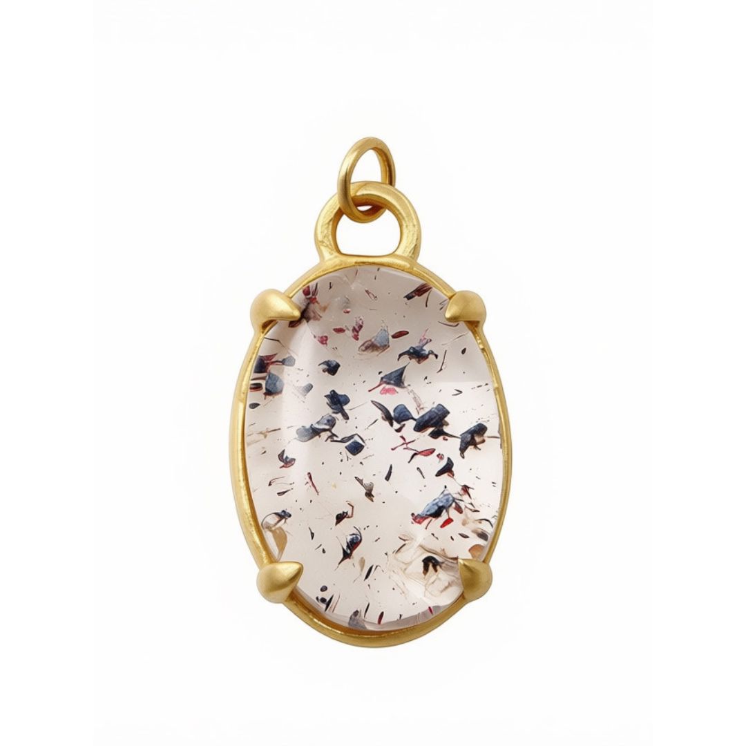Lepidocrocite in Quartz Necklace - 14k gold | Aislinn Collection necklace Amanda K Lockrow
