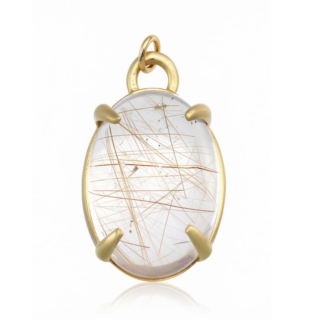 Rutilated Quartz Necklace - 14k gold | Aislinn Collection necklace Amanda K Lockrow