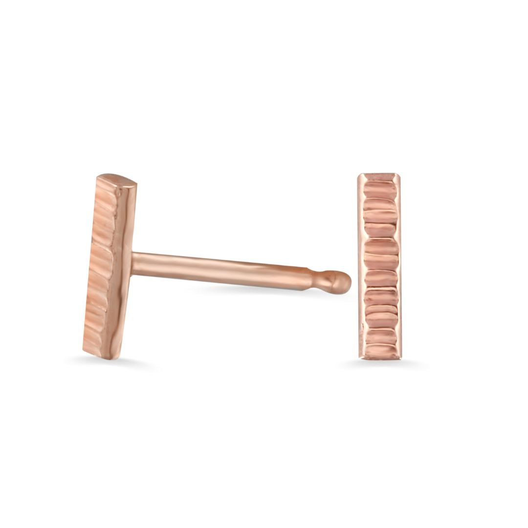 Dainty Stick Stud Earrings - 14k rose gold | Sticks & Stones Collection earrings Amanda K Lockrow