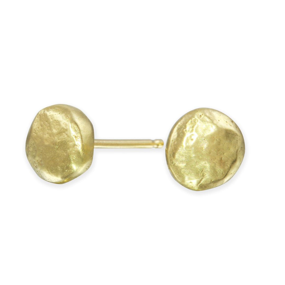 Pebble Studs - 18k gold vermeil or 14k gold | Sticks & Stones Collection earrings Amanda K Lockrow