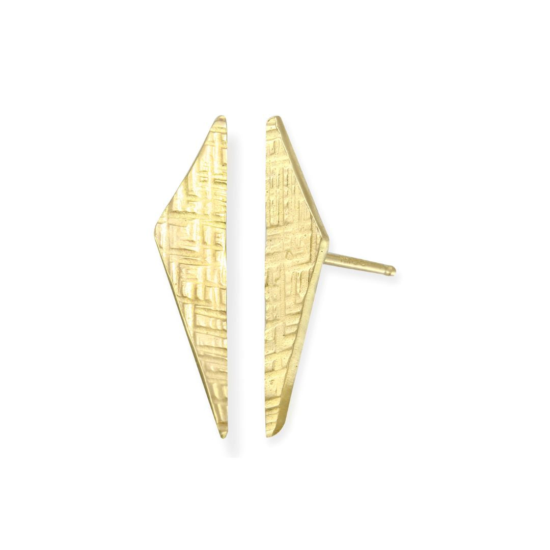 Scalene Triangle Stud Earrings - 14K gold | Fine Collection earrings Amanda K Lockrow