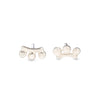 3 Rays Sunrise Stud Earrings - sterling silver | Sunrise Collection earrings Amanda K Lockrow