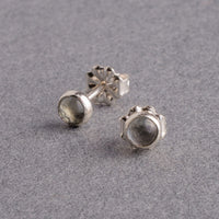 Aquamarine Birthstone Gemdrop Stud Earrings - sterling silver | Petite Collection earrings Amanda K Lockrow