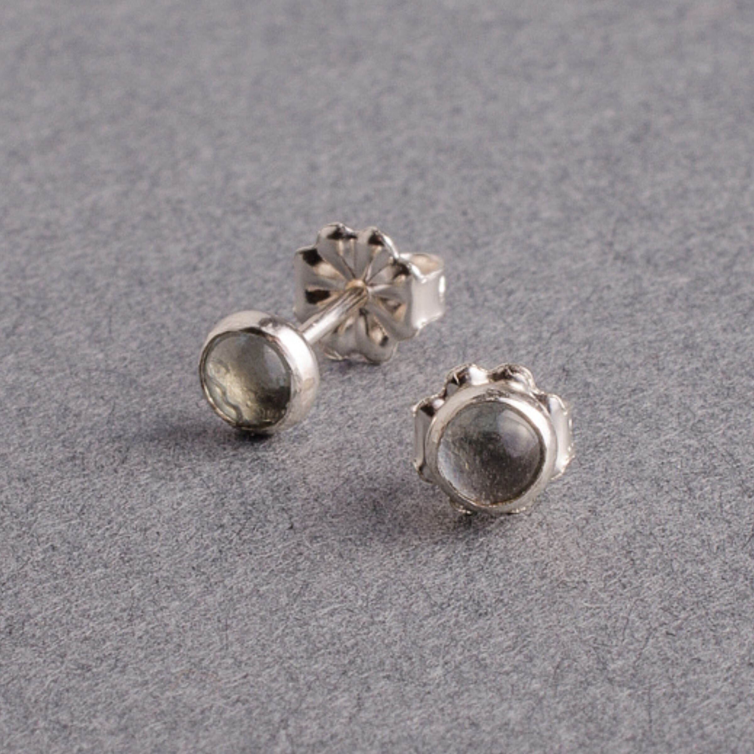 Aquamarine Birthstone Gemdrop Stud Earrings - sterling silver | Petite Collection earrings Amanda K Lockrow