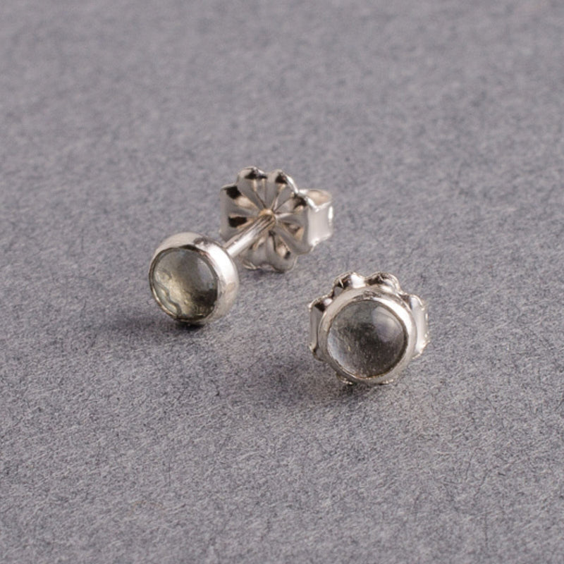 Aquamarine Birthstone Gemdrop Stud Earrings - sterling silver | Petite Collection earrings Amanda K Lockrow