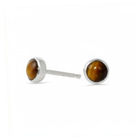 Tiger's Eye Gemdrop 4mm Stud Earrings | Petite Collection earrings Amanda K Lockrow