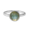 Labradorite Gemdrop 8mm Stacking Ring - sterling silver | Petite Collection ring Amanda K Lockrow