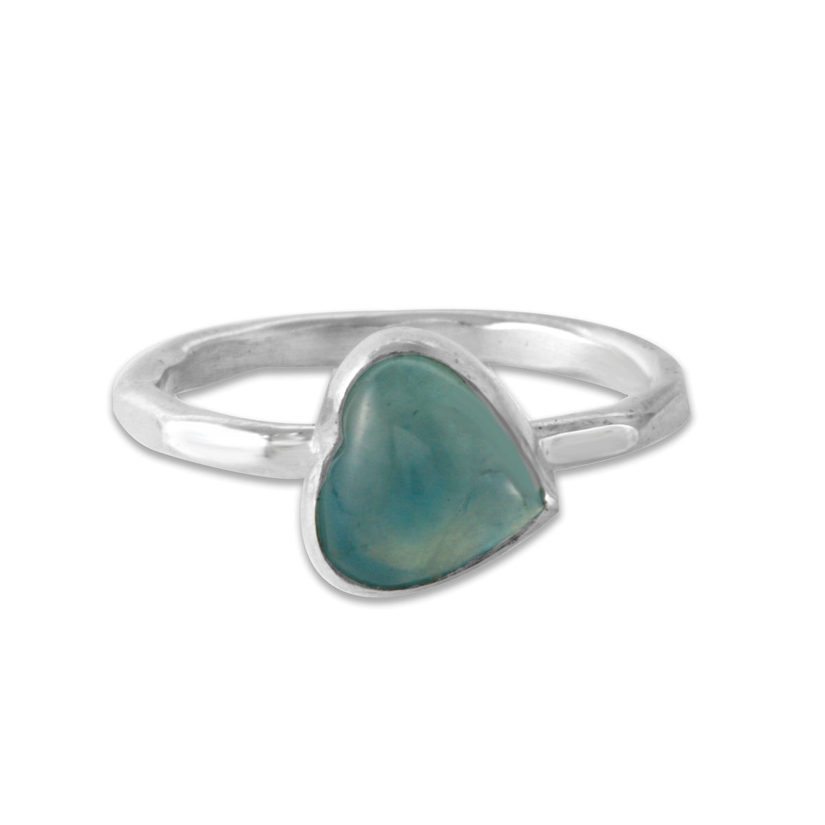 Aquamarine Heart Ring - sterling silver | Stone Love Collection necklace Amanda K Lockrow