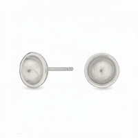 Darling Bowl Studs - recycled sterling silver | Petite Collection earrings Amanda K Lockrow