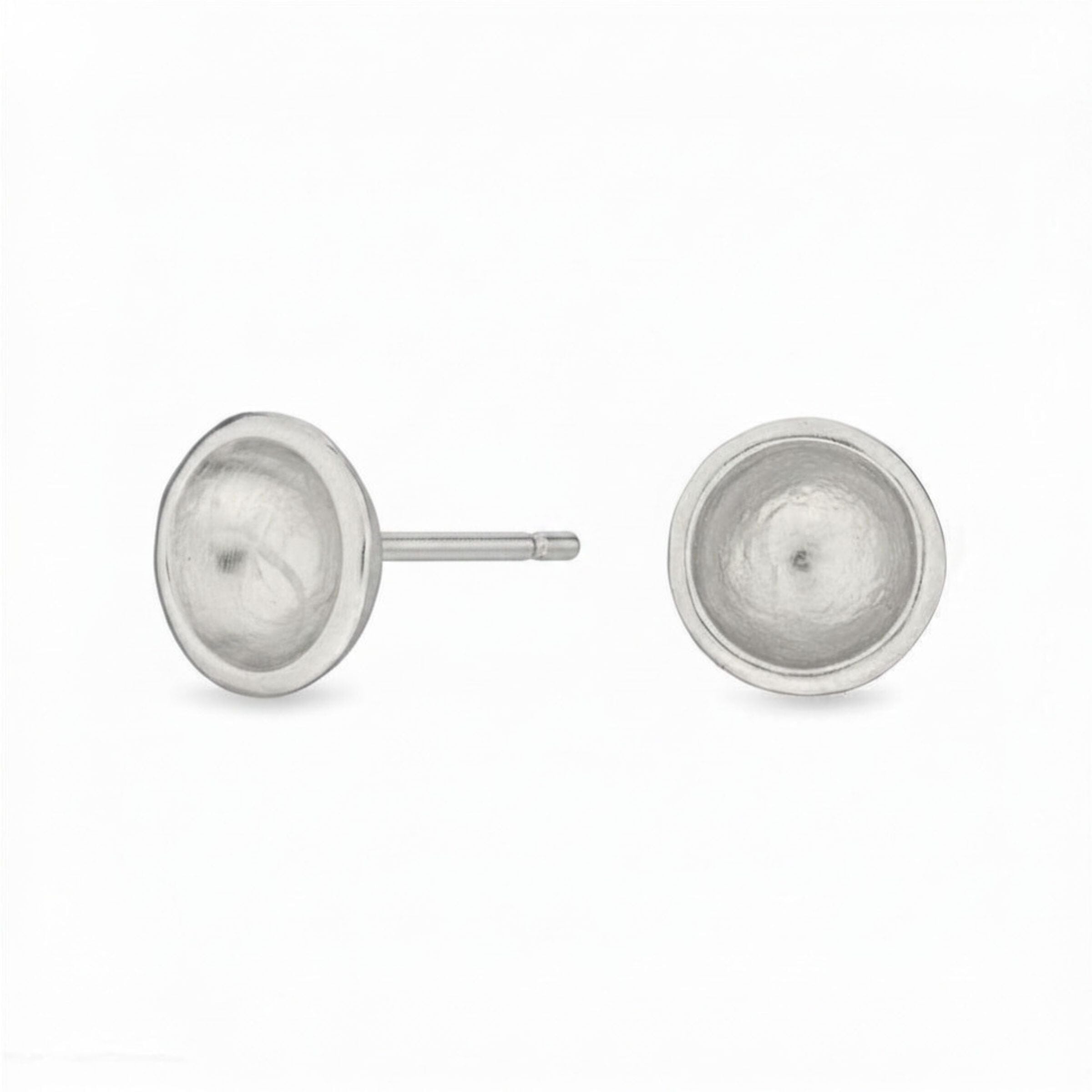 Darling Bowl Studs - recycled sterling silver | Petite Collection earrings Amanda K Lockrow