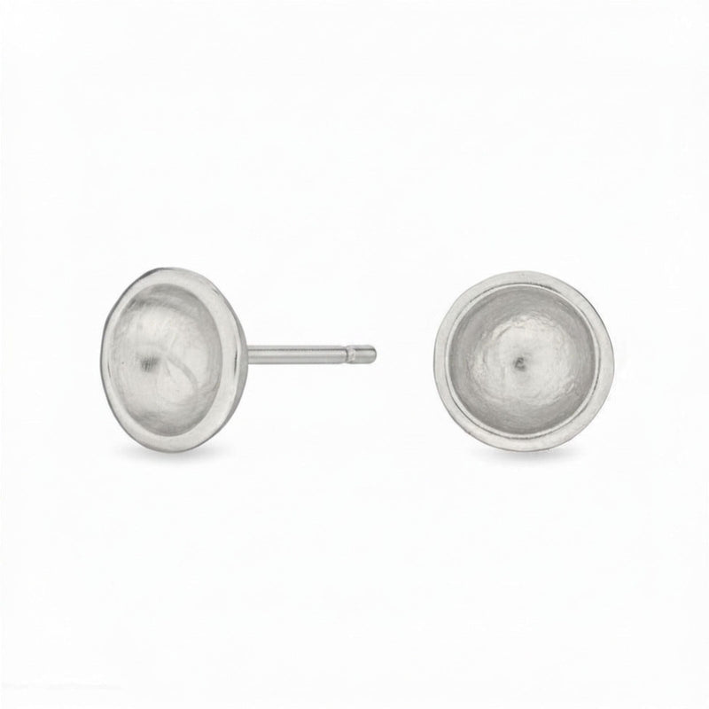 Darling Bowl Studs - recycled sterling silver | Petite Collection earrings Amanda K Lockrow