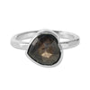 Brown Sapphire Rosecut Heart Ring - sterling silver | Stone Love Collection necklace Amanda K Lockrow