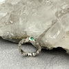 Emerald Ginkgo Leaves Band - sterling silver | Talisman Collection ring Amanda K Lockrow