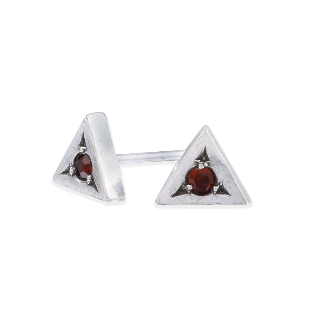 Artemis Triangle Stud Earrings - sterling silver | Talisman Collection earrings Amanda K Lockrow