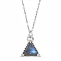 Labradorite Triangle Necklace - sterling silver| Stone Love Collection necklace Amanda K Lockrow