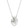 Tourmalinated Quartz Long Hexagon Necklace - sterling silver or gold filled | Little Rock Collection necklace Amanda K Lockrow