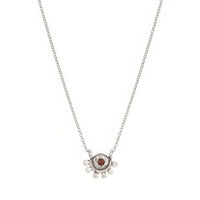 Oriana Garnet Necklace - sterling silver | Sticks & Stones Collection necklace Amanda K Lockrow