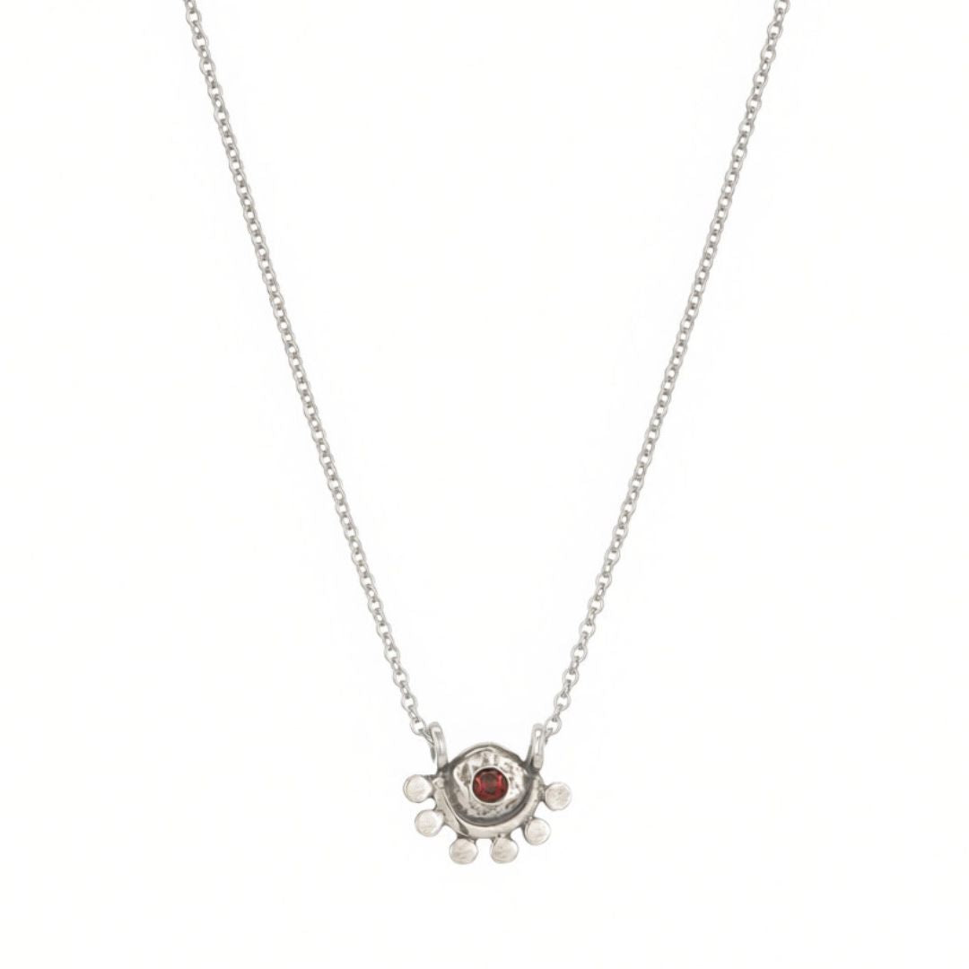 Oriana Garnet Necklace - sterling silver | Sticks & Stones Collection necklace Amanda K Lockrow