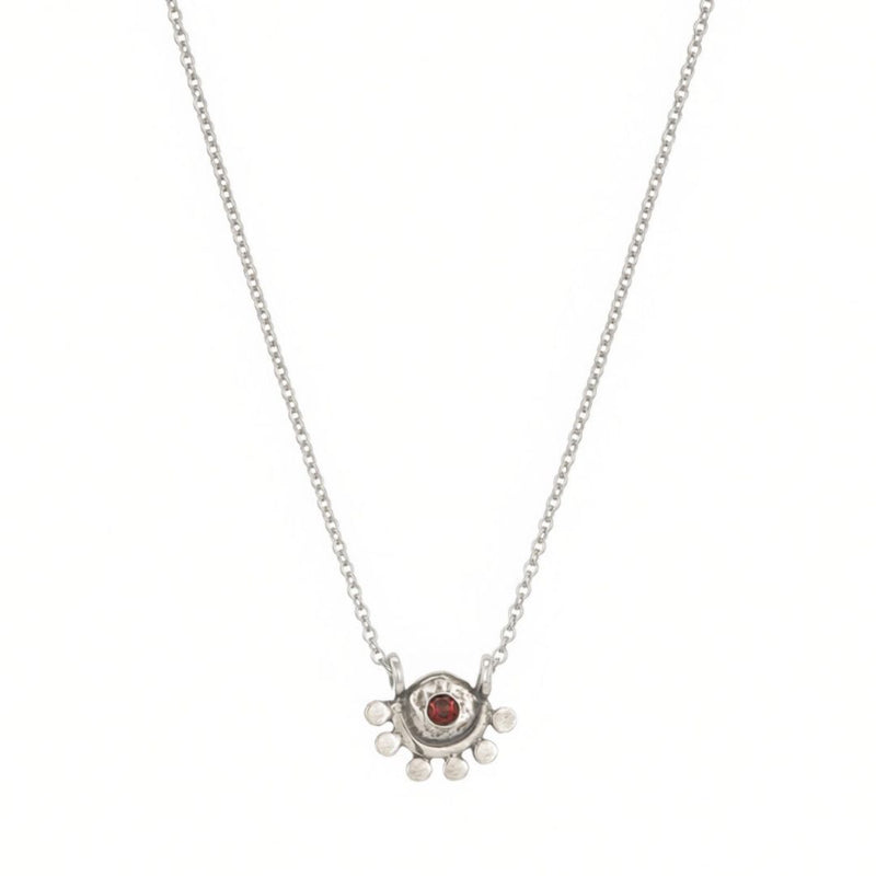 Oriana Garnet Necklace - sterling silver | Sticks & Stones Collection necklace Amanda K Lockrow