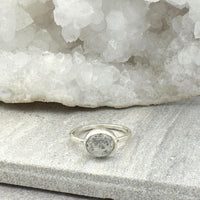 Pyrite in Quartz Petite Ring - sterling silver | size 7 | Aislinn Collection ring Amanda K Lockrow