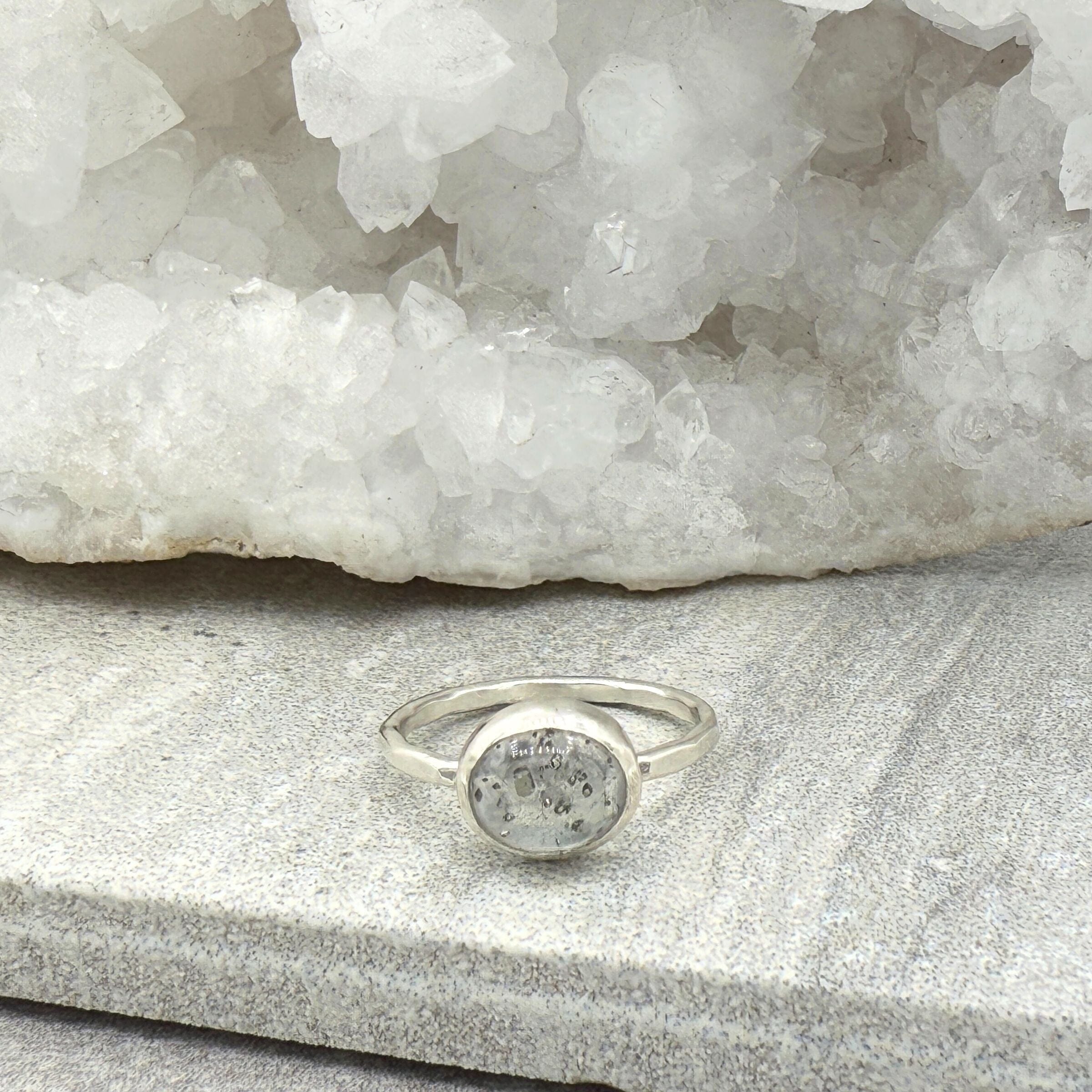 Pyrite in Quartz Petite Ring - sterling silver | size 7 | Aislinn Collection ring Amanda K Lockrow