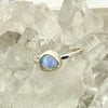 Rainbow Moonstone Rosecut Sterling Silver Ring - size 6 ring Amanda K Lockrow