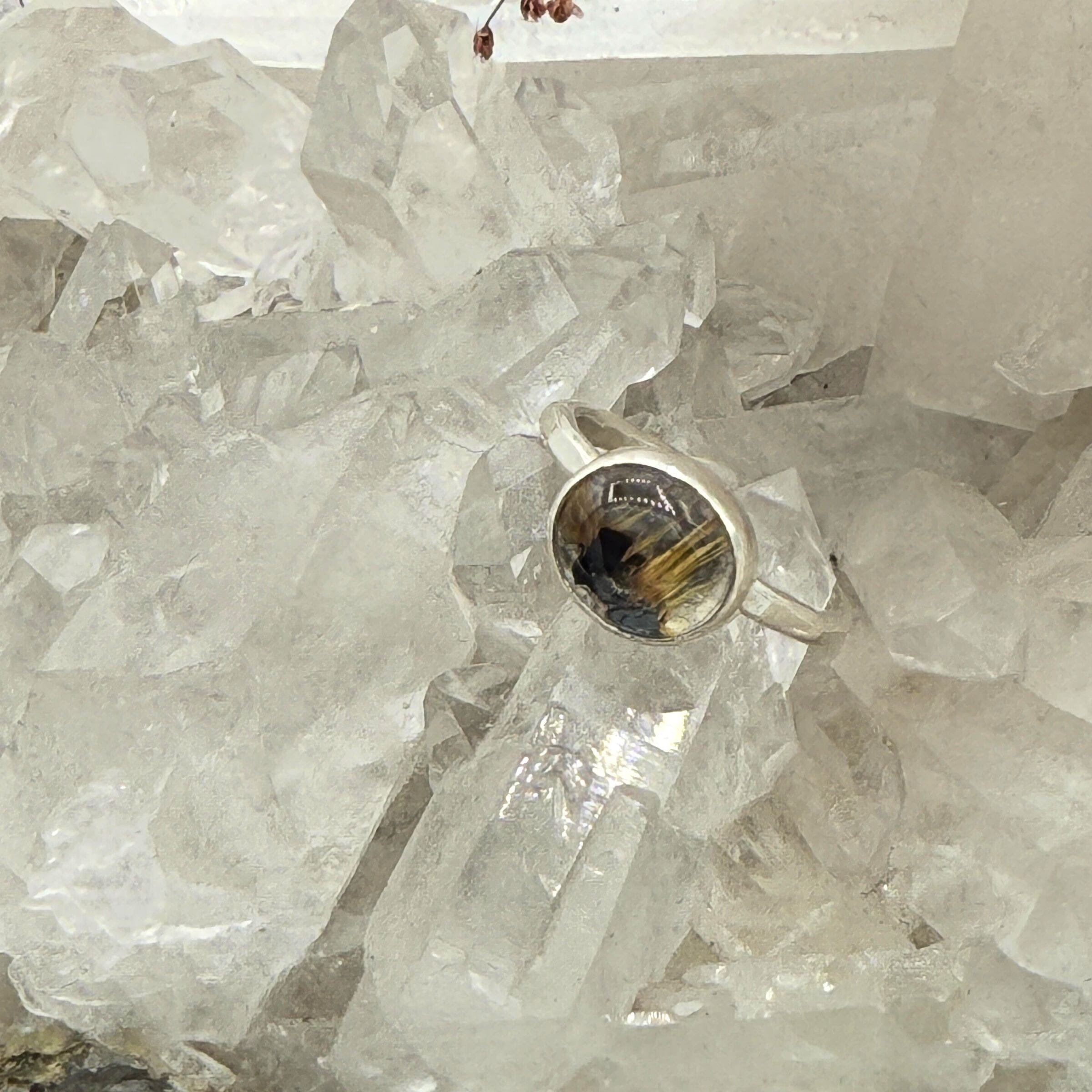 Rutilated Quartz Ring - sterling silver | size 7 ring Amanda K Lockrow