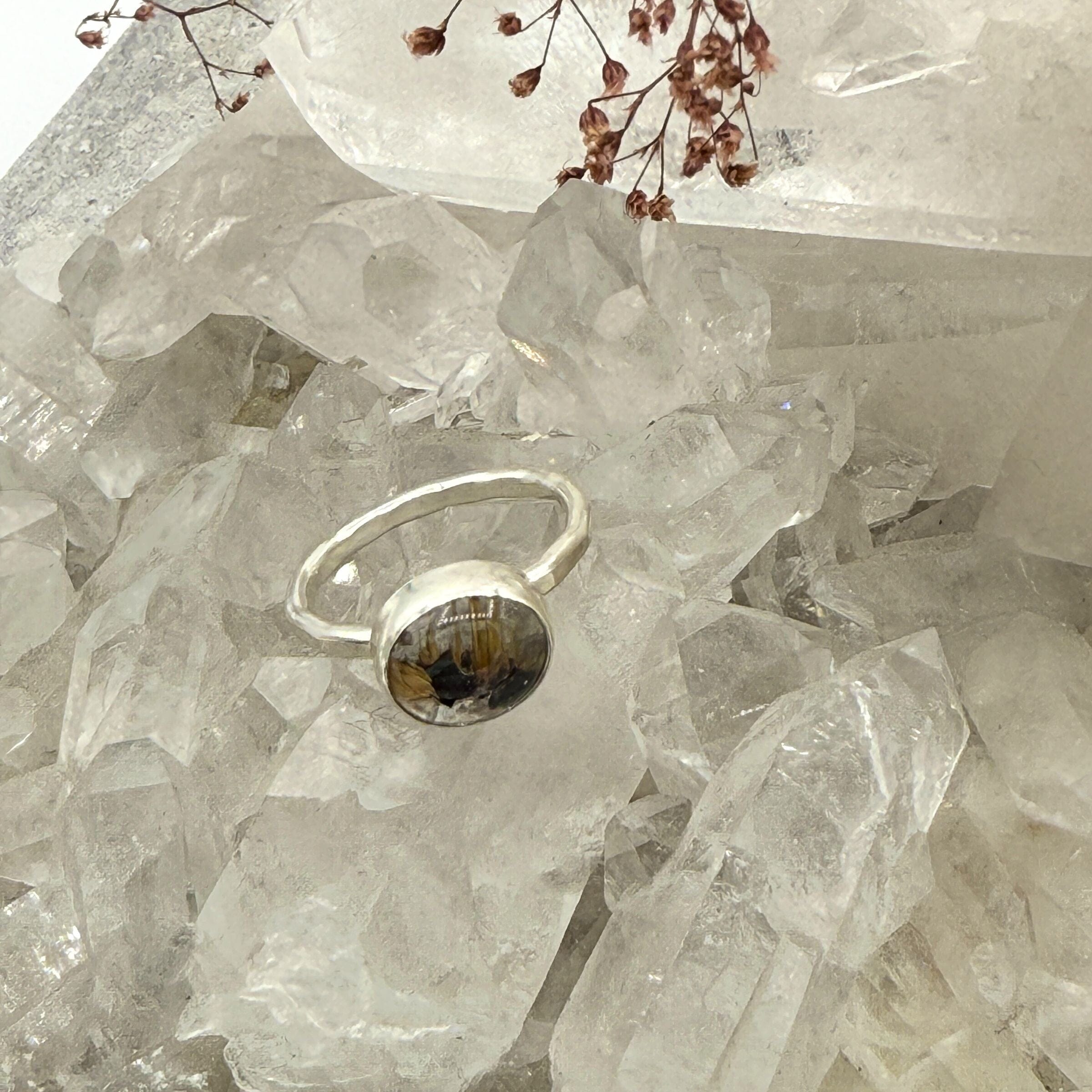 Rutilated Quartz Ring - sterling silver | size 7 ring Amanda K Lockrow