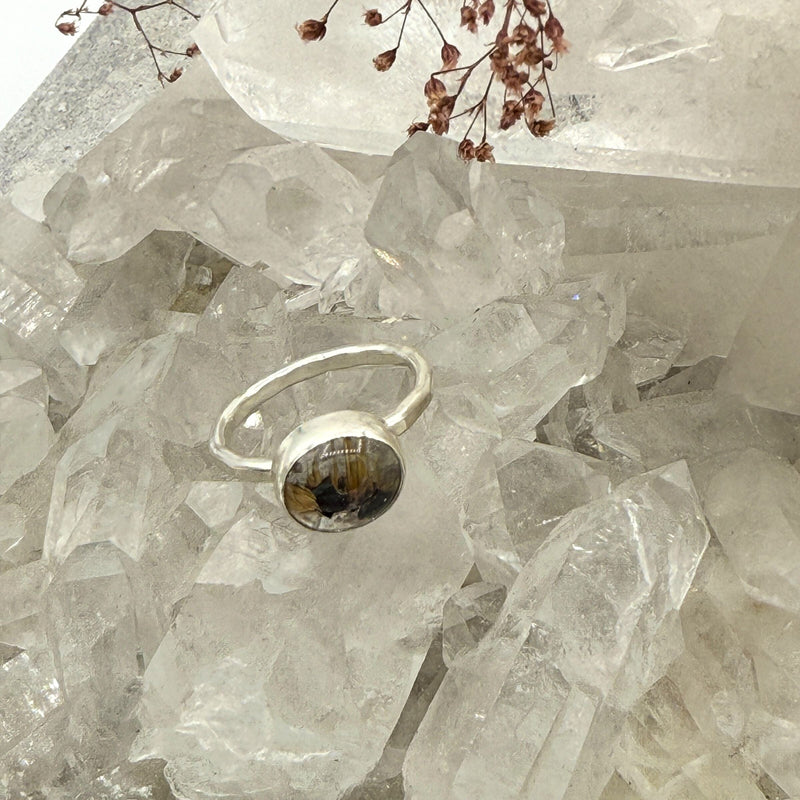 Rutilated Quartz Ring - sterling silver | size 7 ring Amanda K Lockrow