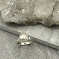 Seashore Aquamarine Bezel Ring - sterling silver | Darya Collection ring Amanda K Lockrow