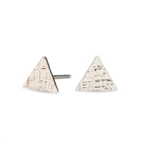 Hammered Tiny Triangle Studs - sterling silver | Sticks & Stones Collection earrings Amanda K Lockrow